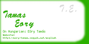 tamas eory business card